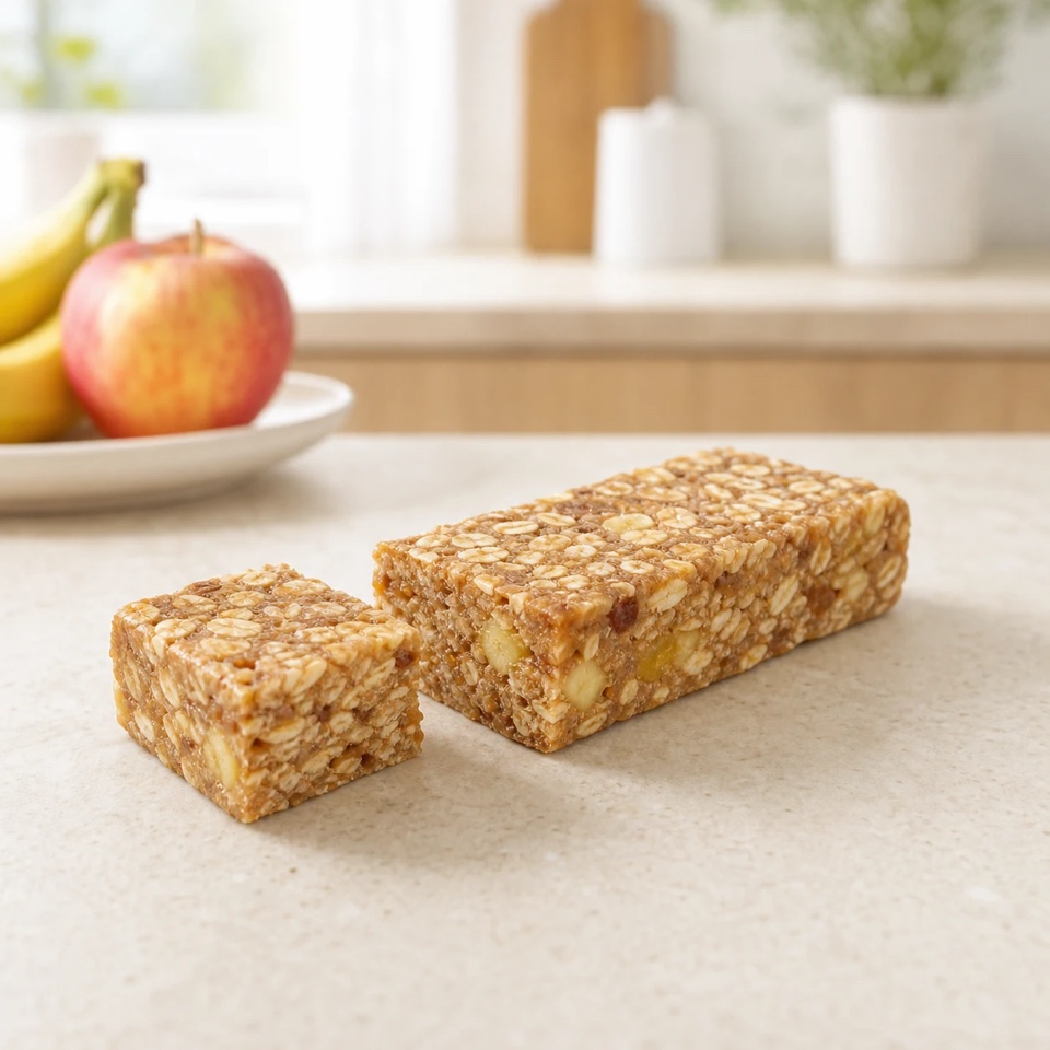Produktdarstellung für Früchteriegel Banane-Apfel