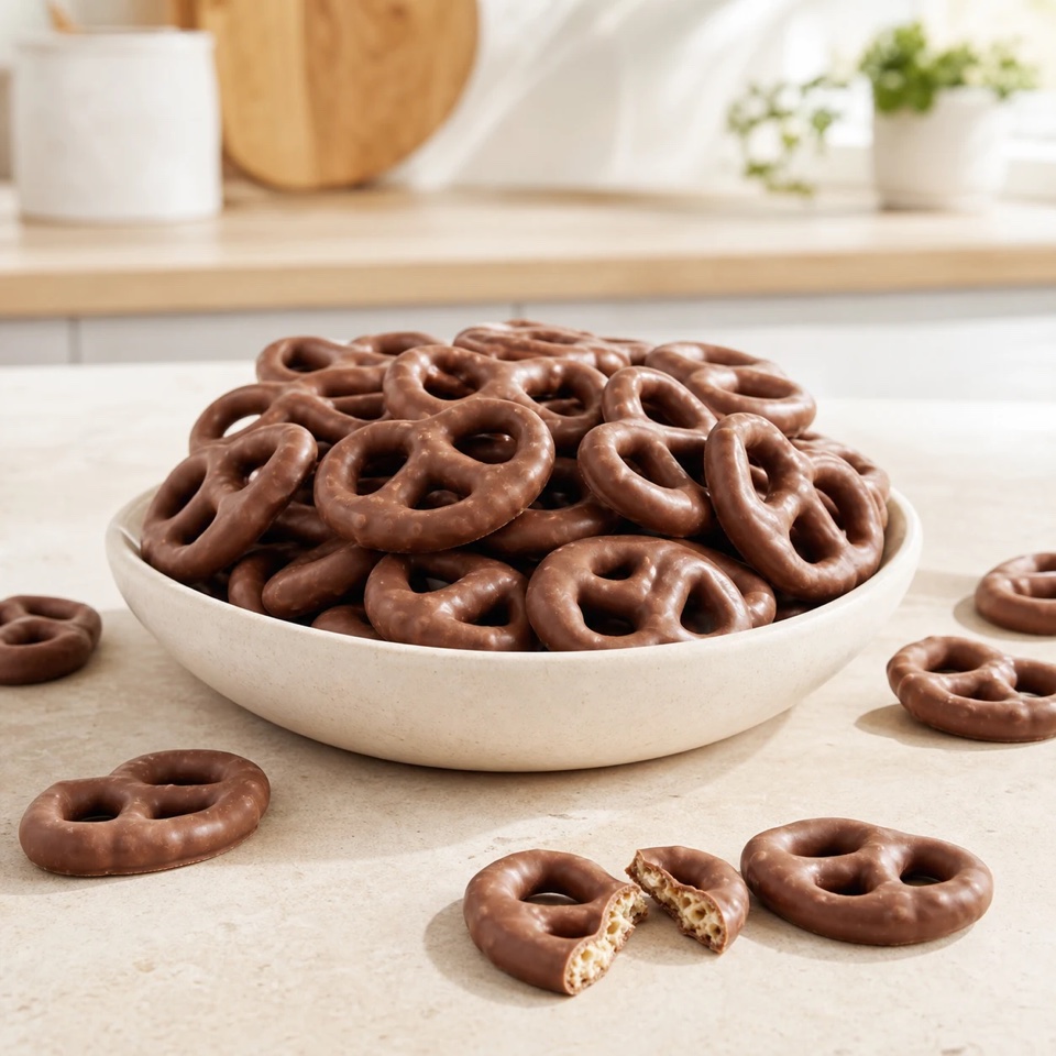 Produktdarstellung für Schoko-Dinkel-Brezeln