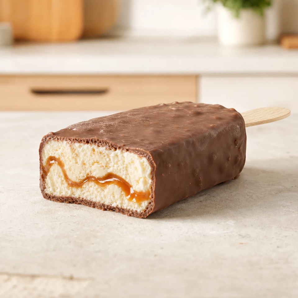 Produktdarstellung für Salted Caramel Protein Eisriegel