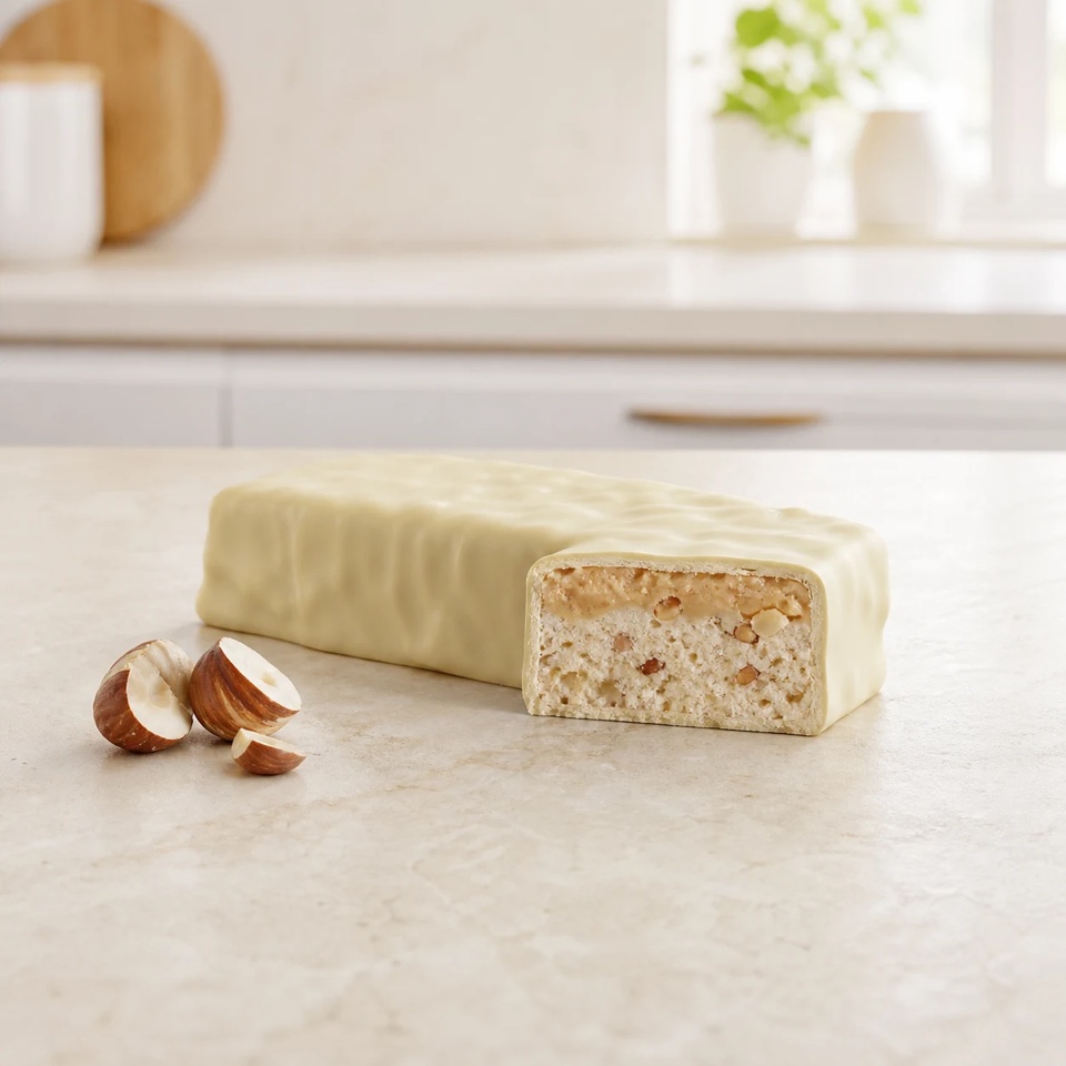 Produktdarstellung für Protein Bar Deluxe White Chocolate Hazelnut