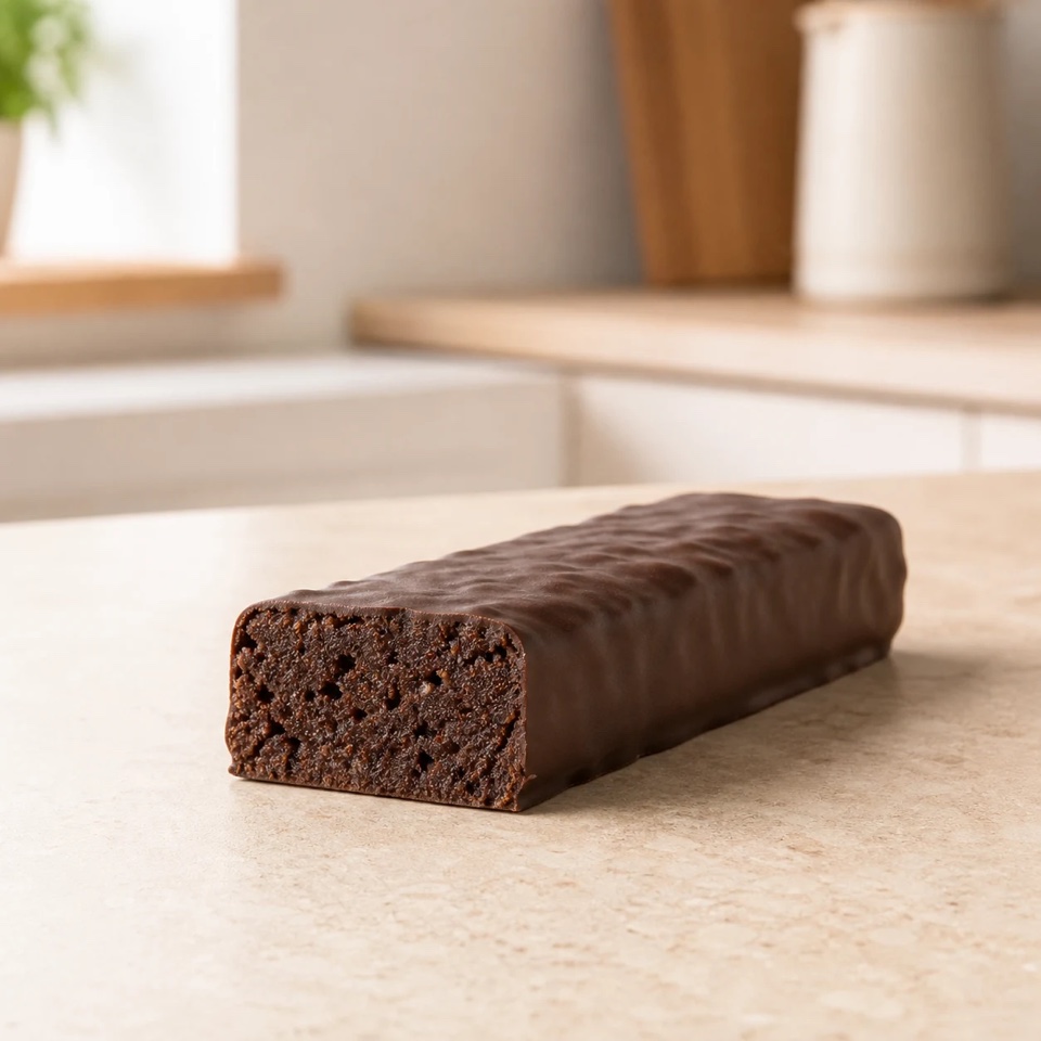 Produktdarstellung für Veganer Proteinriegel Brownie